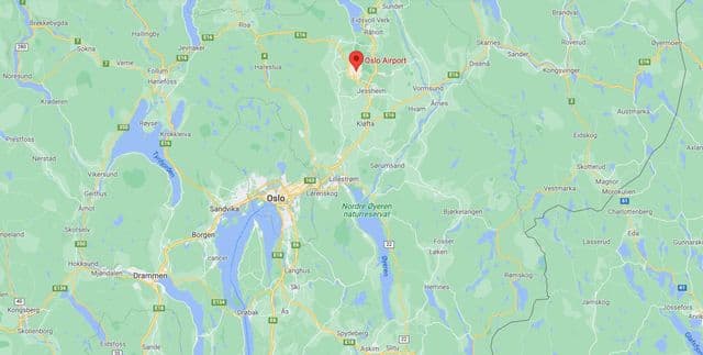 Oslo airports map