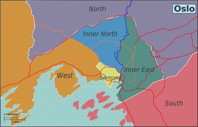 Oslo district map