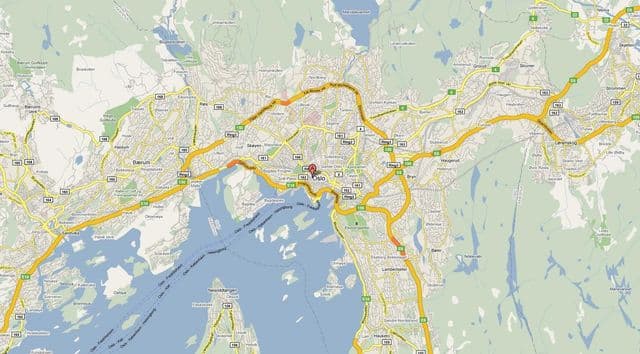 Oslo roads map
