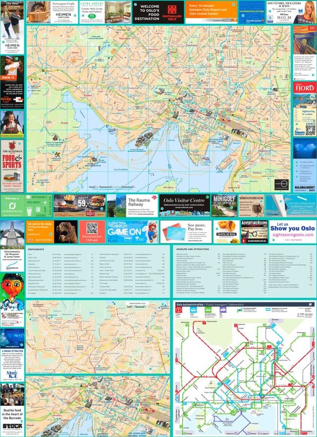 Oslo sightseeing map