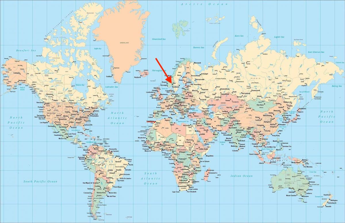 Oslo location on world map